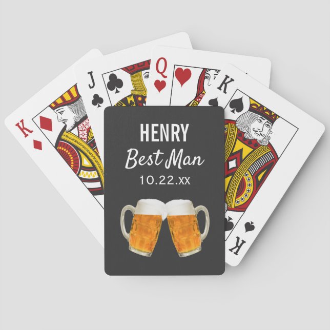 Jeu De Cartes Mariage Best Man Favor Bière Bravo (dos)
