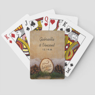 Jeu De Cartes Mariage boisé de Pins Russes