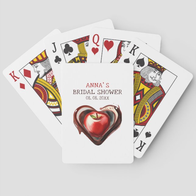 Jeu De Cartes Mariage de Chocolat de Pomme Rouge (dos)