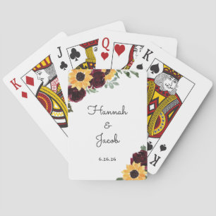 Jeu De Cartes Mariage de tournesol rustique Favoriser