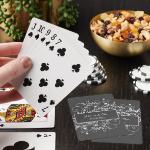 Jeu De Cartes Mariage Grey Flourish Favoriser Jouer Des Cartes