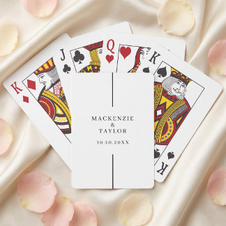 Jeu De Cartes Mariage Nom et Date Personnalisés