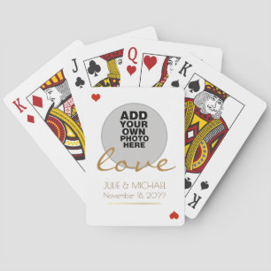 Jeu De Cartes mariage photo couple blanc