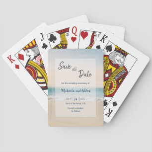 Jeu De Cartes Mariage plage Enregistrer la date 