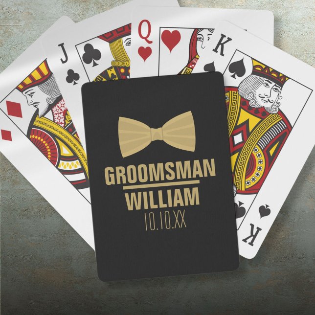 Jeu De Cartes Mariage professionnel personnalisé (Custom Best Man Groomsman Wedding Poker Cards)