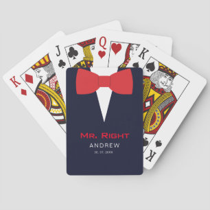 Jeu De Cartes Marié drôle bleu marine Monsieur Parfait 