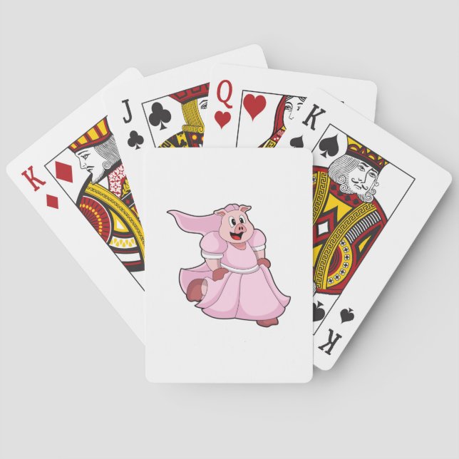 Jeu De Cartes Mariée cochon en robe de mariée (dos)