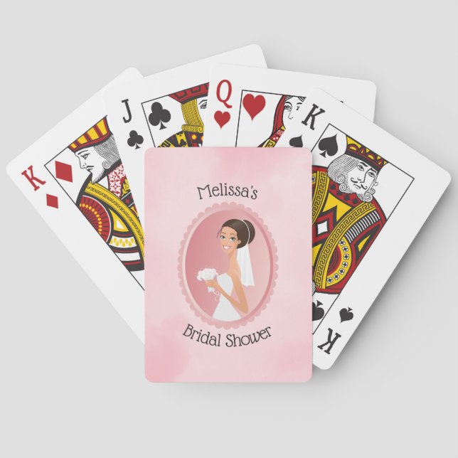 Jeu De Cartes Mariée dans une Fête des mariées de voile tenant d (dos)