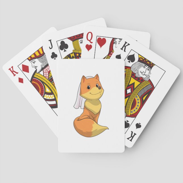 Jeu De Cartes Mariée renard voilée (dos)
