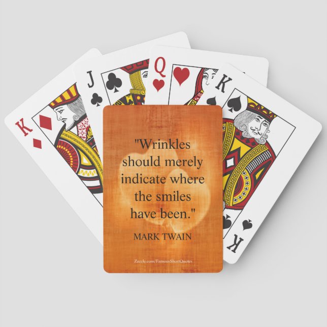 Jeu De Cartes Mark Twain Citation Anniversaire Avec Coeurs (dos)