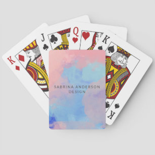 Jeu De Cartes Marque commerciale personnalisée aquarelle abstrai