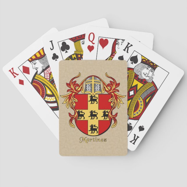 Jeu De Cartes Martinez Bouclier héraldique avec manling (dos)