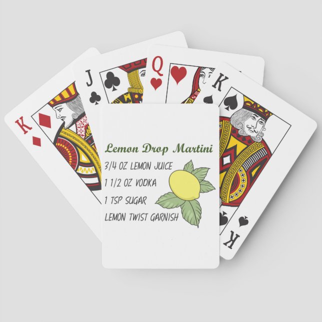 Jeu De Cartes Martini à la goutte de citron (dos)