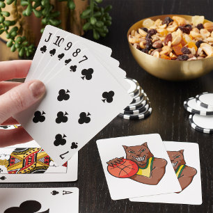 Jeu De Cartes Mascotte de basket-ball sauvage Fierce