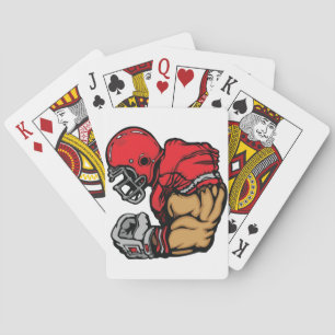 Jeu De Cartes Mascotte de guerrier de football robuste Muscle de