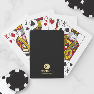 Jeu De Cartes Masculine Blanc et Or Personnalisé Groomsmen Pl