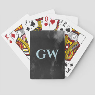 Jeu De Cartes Masculine noir foncé Monogramme Abstrait