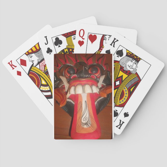 Jeu De Cartes Masque d'Halloween pour langue bizarre (dos)
