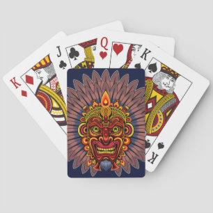 Jeu De Cartes Masque rituel du roi guerrier tribal