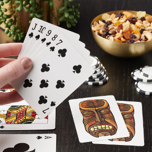 Jeu De Cartes Masque Tiki Tribal Style Polynésien