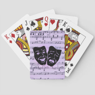 Jeu De Cartes Masques de musique et de théâtre violets
