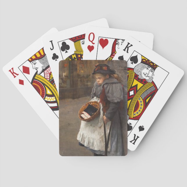 Jeu De Cartes Matchstick Girl pauvre rue Urchin Pauvreté urbaine (dos)