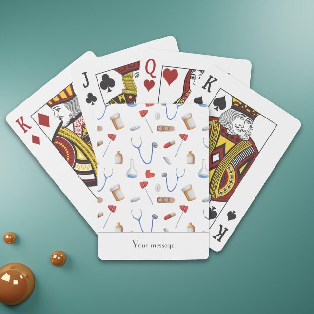 Jeu De Cartes Matériel Médicale Patterned Doctor Personnalisé (Medical Equipment Patterned Doctor Personalized Playing Cards)