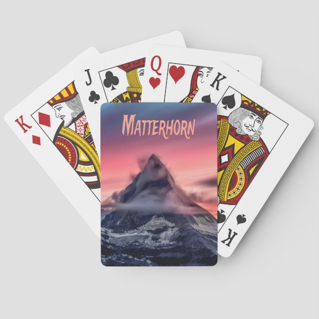 Jeu De Cartes Matterhorn Mountain Europe Alpes Suisse Italie (dos)