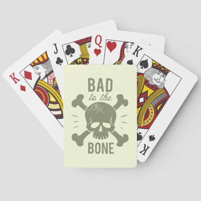 Jeu De Cartes Mauvais crâne os et os croisés (dos)