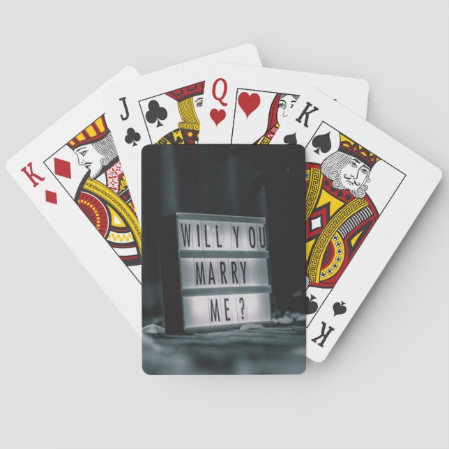 Jeu De Cartes  Me Marieras-Tu ?  La proposition de mariage roman (dos)