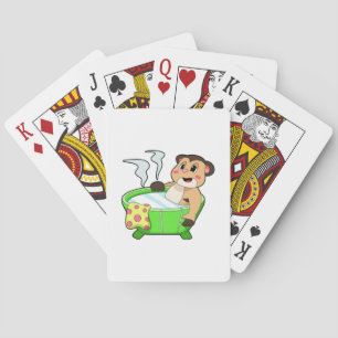 Jeu De Cartes Meerkat à la baignade dans la baignoire