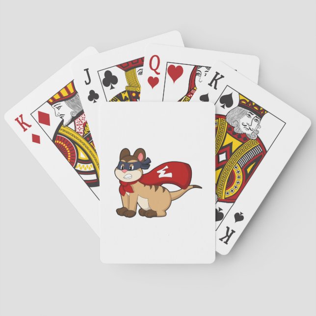 Jeu De Cartes Meerkat en héros avec masque (dos)