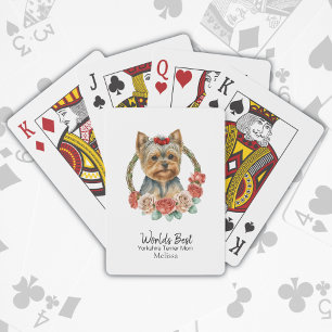 Jeu De Cartes Meilleur Chien au monde Maman Yorkshire Terrier No