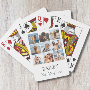 Jeu De Cartes Meilleur Collage photo de chien personnalisé