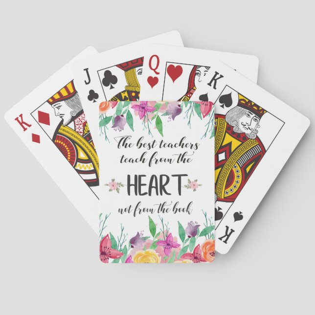 Jeu De Cartes Meilleur enseignant Appréciation devis cadeau Merc (dos)