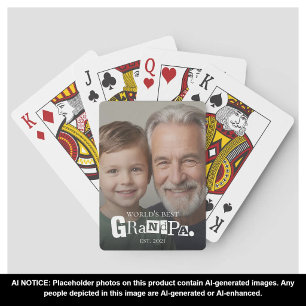 Jeu De Cartes Meilleur Grand-Père du Monde Diplômé Cadeau Pour G