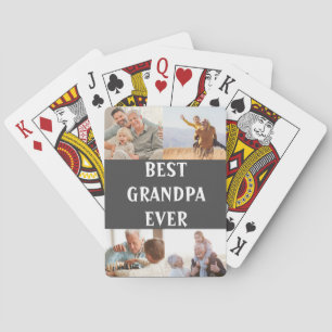 Jeu De Cartes Meilleur Grand-Père Ever 4 Collage de photos Créez