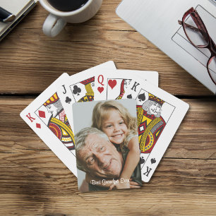 Jeu De Cartes Meilleur Grand-Père Personnalisé Photo Lecture Car