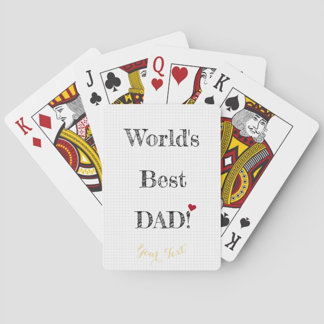 Jeu De Cartes Meilleur papa Fête des pères de Noël (dos)
