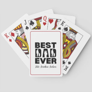Jeu De Cartes Meilleur papa jamais enfant Silhouette personnalis