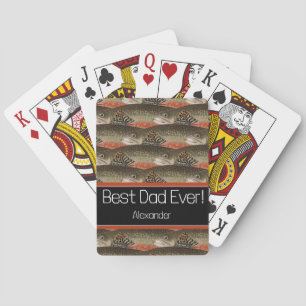 Jeu De Cartes Meilleur papa jamais rouille noire Pêche à la mouc