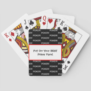 Jeu De Cartes Meilleur visage de poker rouge noir blanc