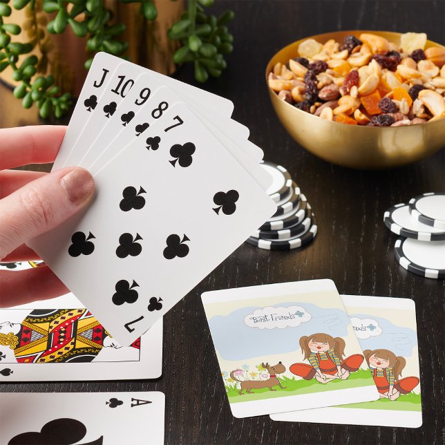 Jeu De Cartes Meilleurs amis Fille Et Chien (Créateur téléchargé)