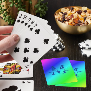 Jeu De Cartes Mélange diagonal Monogramme Arc-en-ciel