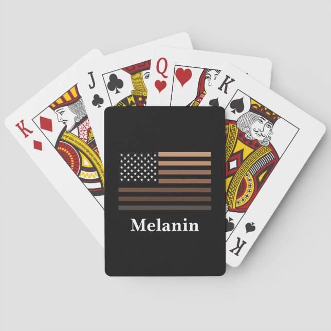 Jeu De Cartes Melanin African American USA Drapeau Histoire noir (dos)