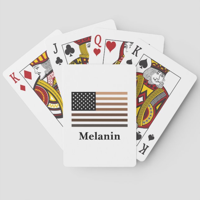 Jeu De Cartes Melanin USA Drapeau Afrique-Amérique Noire (dos)
