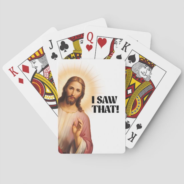 Jeu De Cartes Mème De Jésus Drôle J'Ai Vu Ça (dos)