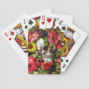Jeu De Cartes Méménto Crâne floral