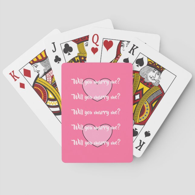 Jeu De Cartes m'épouserez-vous ? cartes de jeu par le (dos)