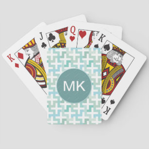Jeu De Cartes Mer vert géométrique